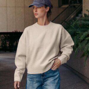 Zara Soft Knit Crew Jumper/Sweater in ECRU